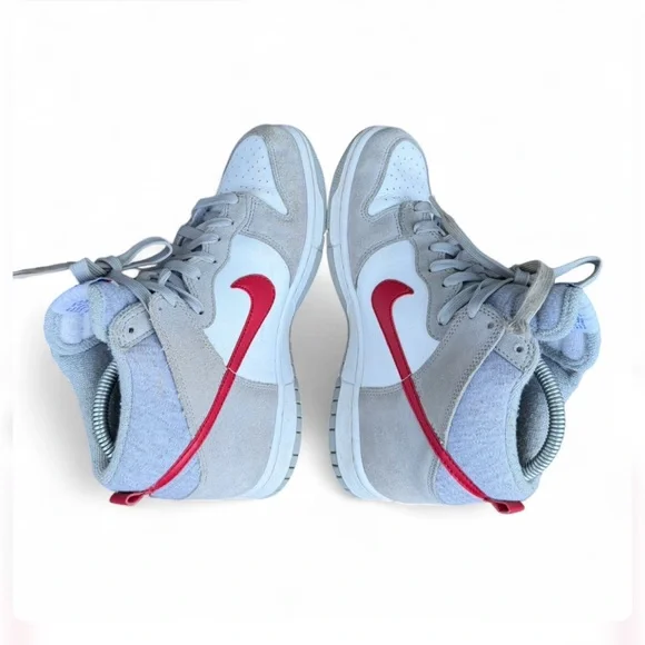 Nike Dunk High SE Athletic Club Light Smoke Grey Gym Red DH9750-001 GS Size 8W - Picture 5 of 8